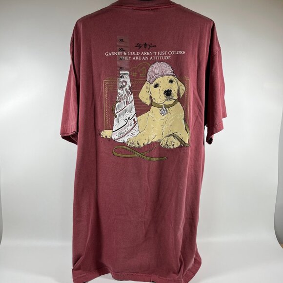 Lily Grace "Garnet & Gold" Labrador Dog Pocket T-Shirt - Picture 3 of 5